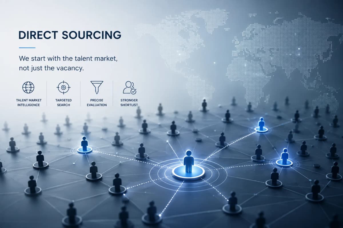 Direct sourcing talent pipeline and global outreach