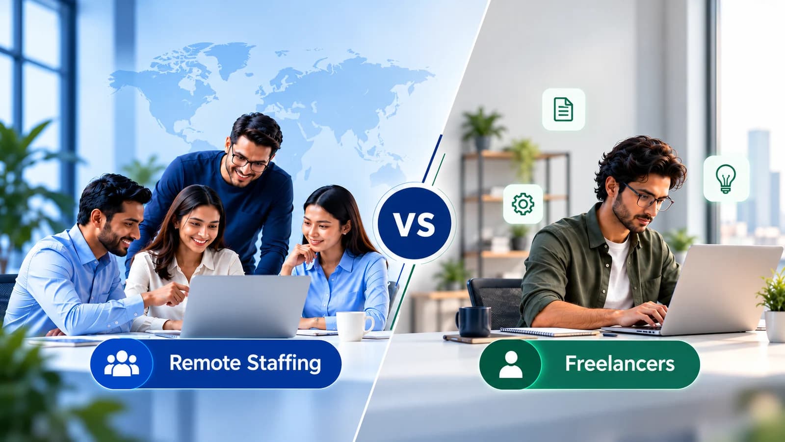 Remote staffing vs freelancers