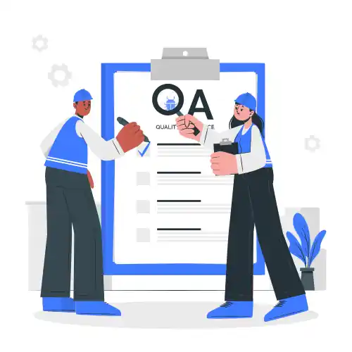 QA testing in action